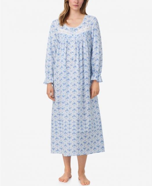 送料無料 エイレーンウェスト レディース ナイトウェア アンダーウェア Women s Long Sleeve Ballet Nightgown Ribbon Print