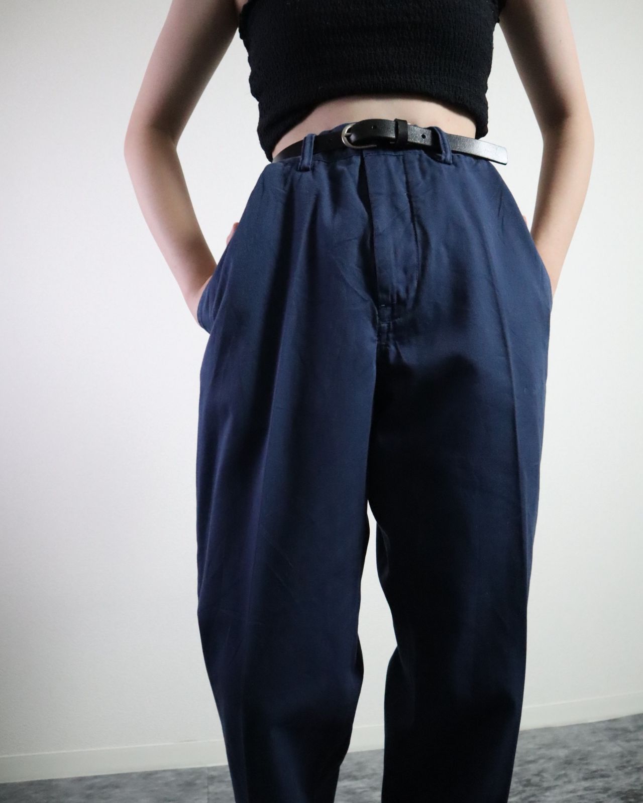 Ralph Lauren 紺ワイドチノパン POLO RALPH LAUREN チノパン ストレート フィット ウォッシュド