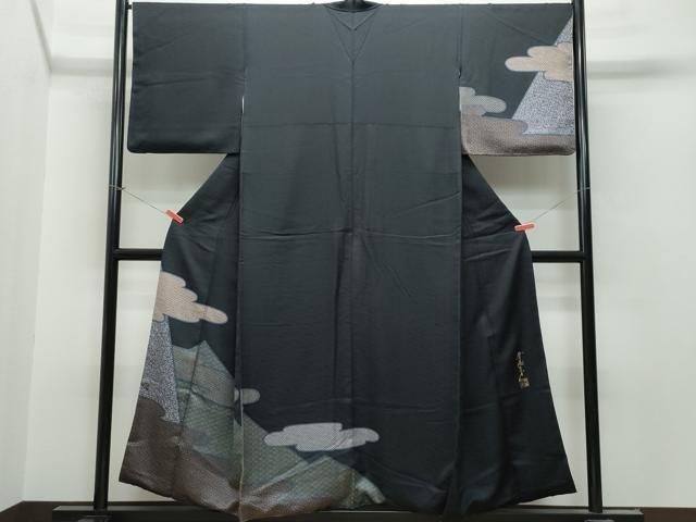 平和屋着物○訪問着 作家物 鳳凰吉祥花唐草文 正絹 逸品 CAAU1862yc