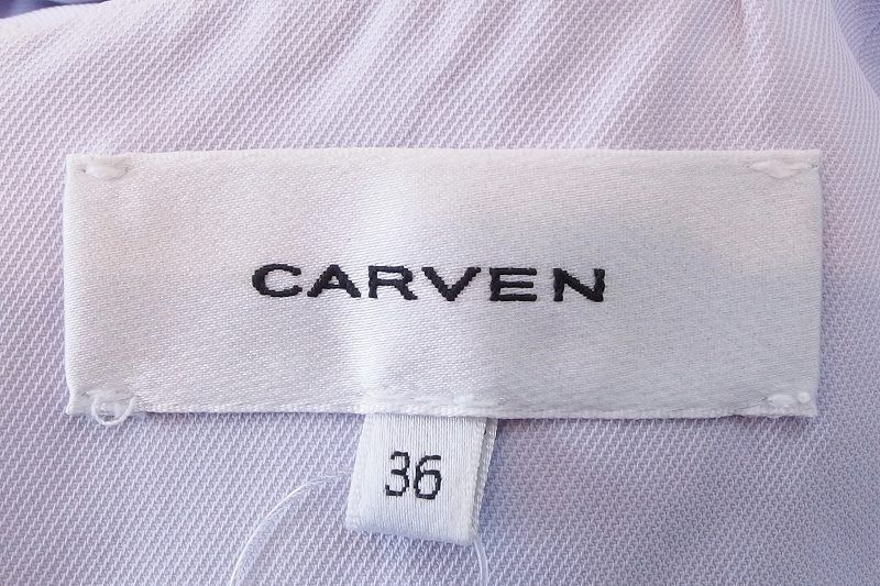 213573】CARVEN カルヴェン 半袖プルオーバーブラウス ・36 パープル 