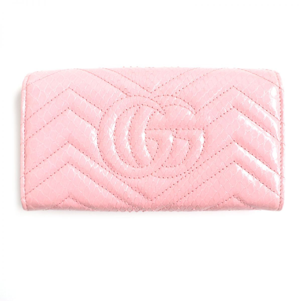 美品▽GUCCI グッチ 443436 GGマーモント パイソンレザー