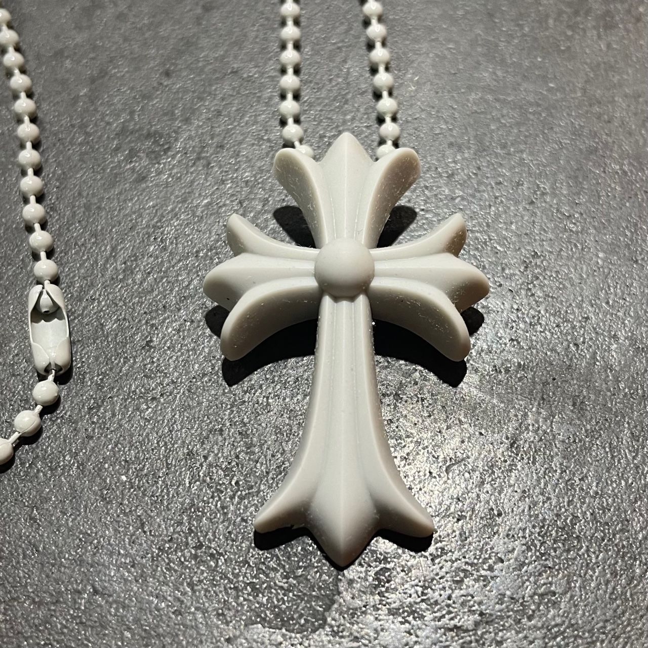 新品 CHROME HEARTS RUBBER CH CRS SML ラバー クロス ネックレス