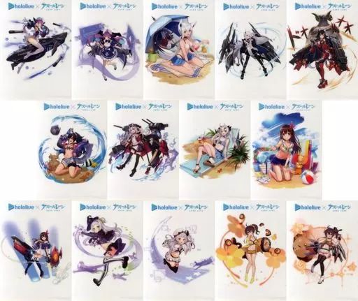 クリアファイル　集合 A4クリアファイル14枚セット 「バーチャルYouTuber hololive×アズールレーン」 C97グッズ 中古】クリアファイル 集合 A4クリアファイル14枚セット