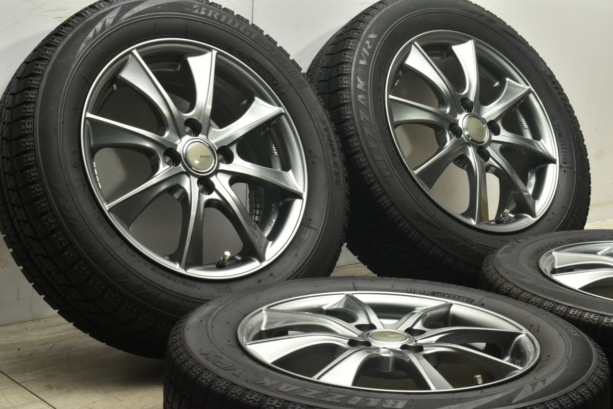 【良好品】LEBEN 15in 5.5J +45 PCD100 ブリヂストン ブリザック VRX 175/65R15 アクア フィールダー ヴィッツ フィット スイフト 即納可