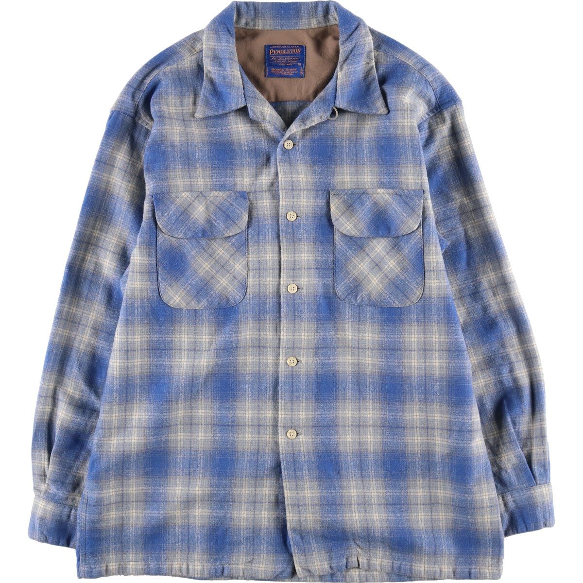 古着 00年代 ペンドルトン PENDLETON ボードシャツ オンブレチェック ウールボックスシャツ メンズL相当/evb006276