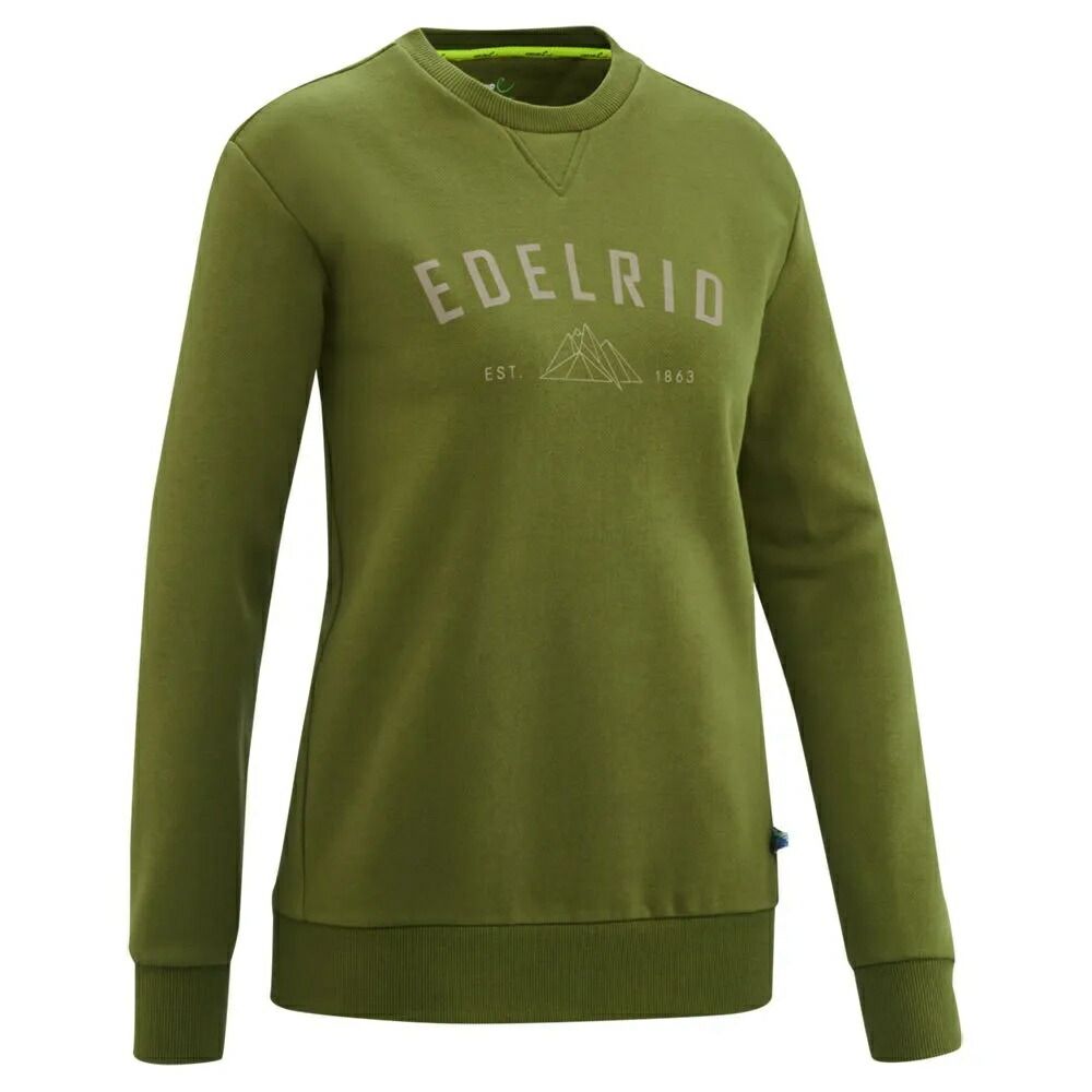 お取り寄せ ２～４週間で発送 エーデルリッド スポッター スウェットシャツ レディース Olive EDELRID Spotter sweatshirt t
