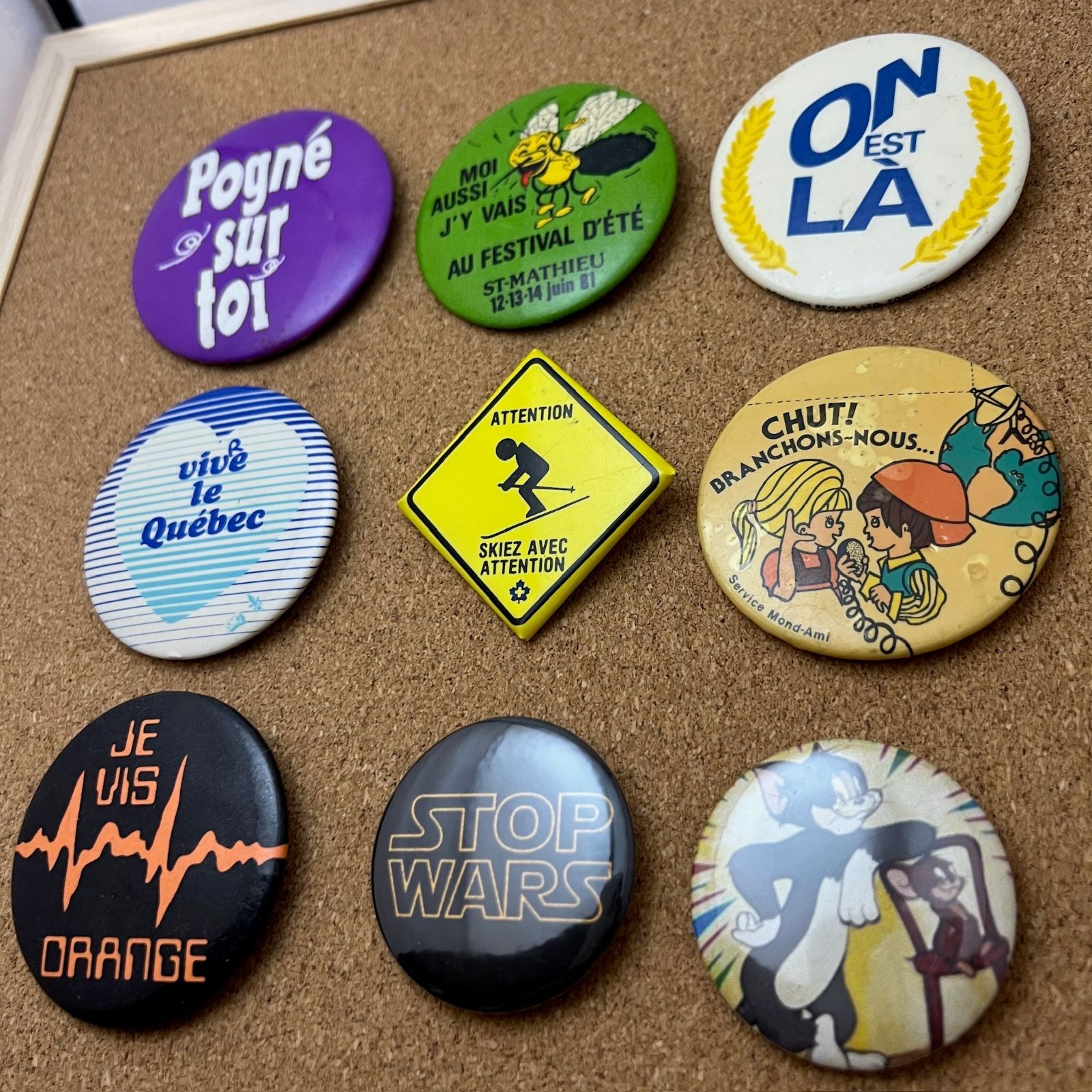 ビンテージ 缶バッジ トムとジェリー スターウォーズ