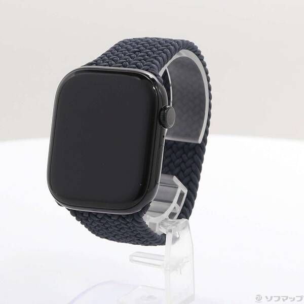 〔 品〕 Apple Watch Series 10 GPS Cellular 46mm ジェットブラックアルミニウムケース ミッドナイトブレイデッドソロループ 349