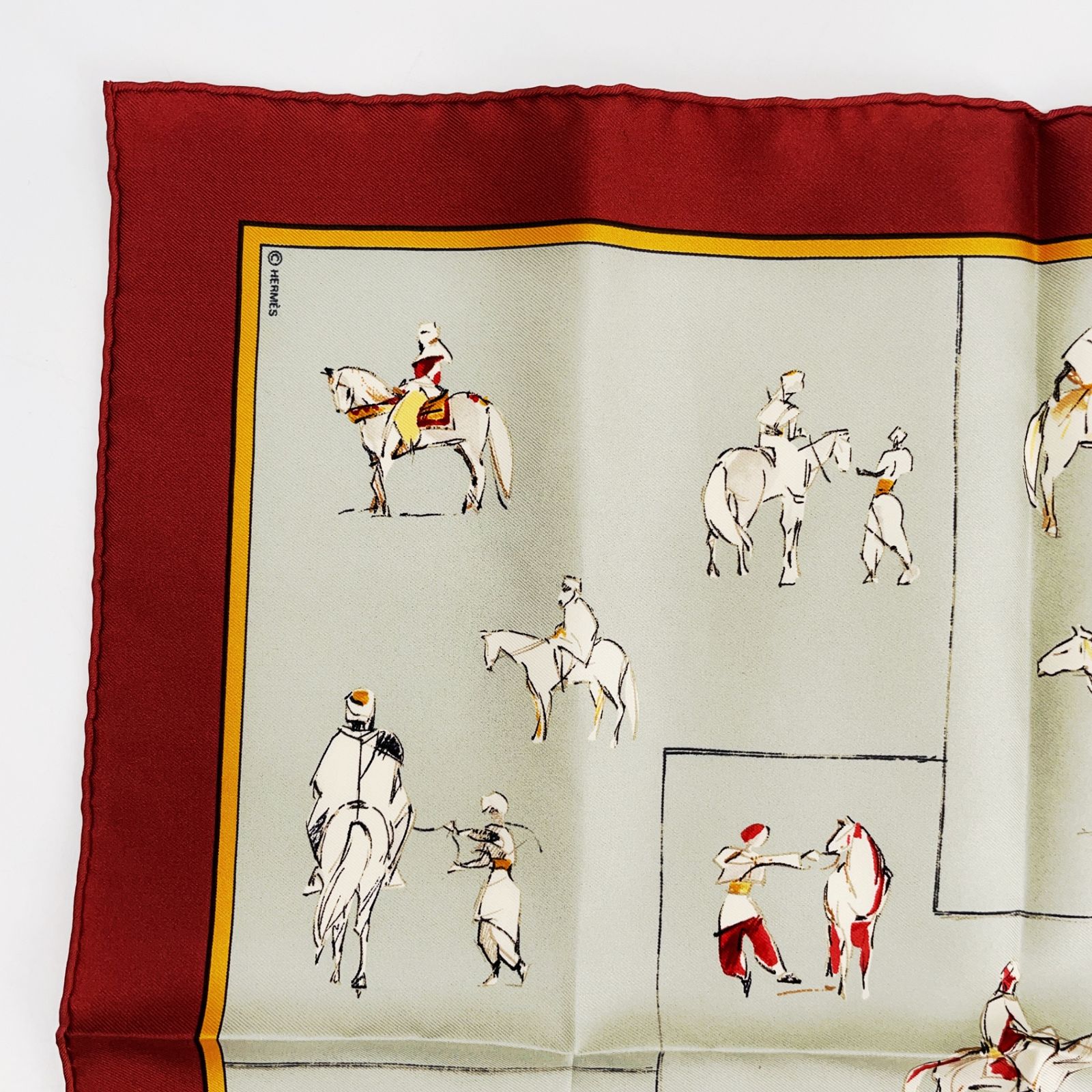 極美品 HERMES エルメス カレ45 VOYAGE AU NIGER ニジェールへの