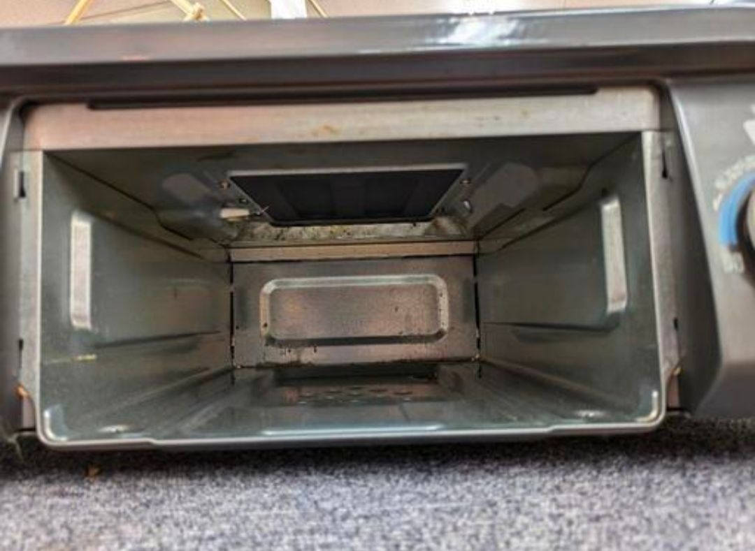 J061☆Rinnai☆LPガスコンロ☆水無し片面焼きグリル