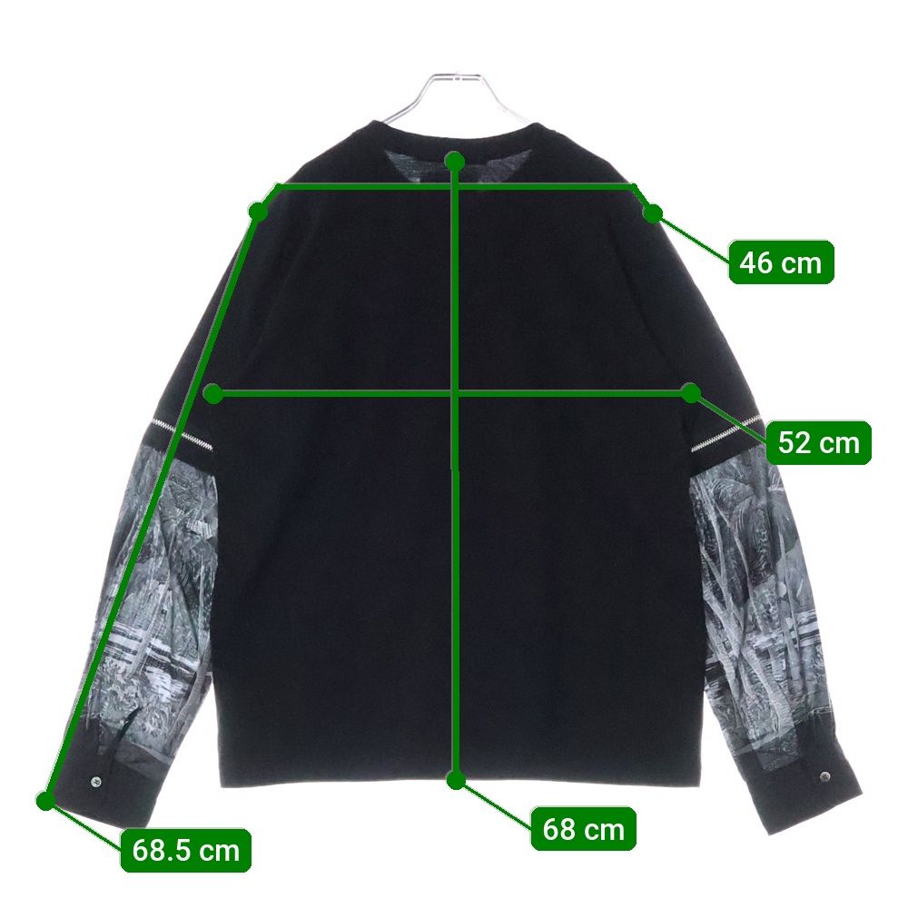 Sacai (サカイ) 20AW ×SUN SURF ARCHIVE PRINT MIX LONG T-SHIRT