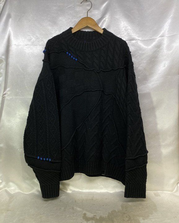 zara adererror パッチワークオーバーサイズニットSMアーダーエラー