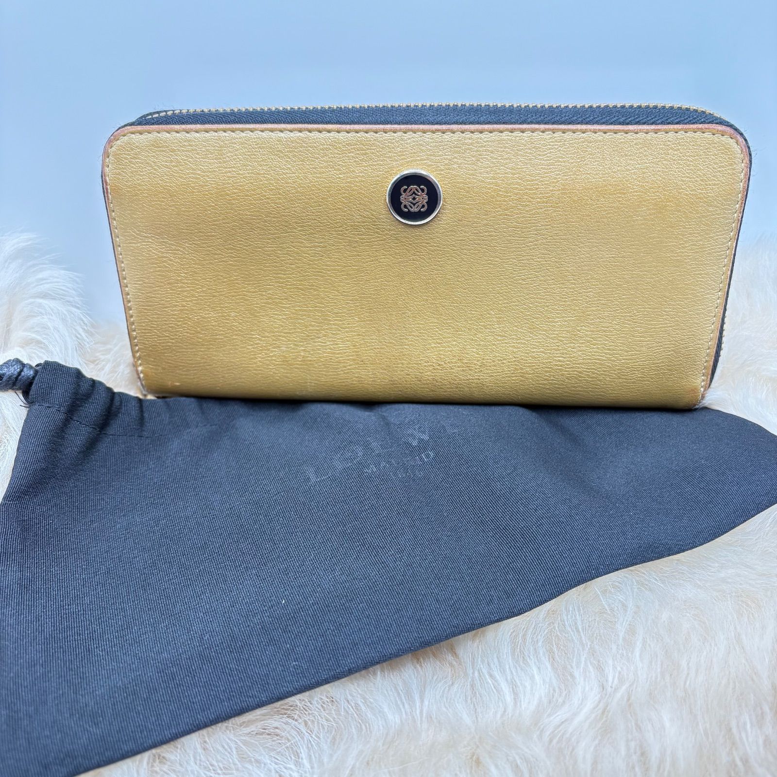 LOEWE ロエベ アナグラム レザー ウォレット 長財布 ラウンド 