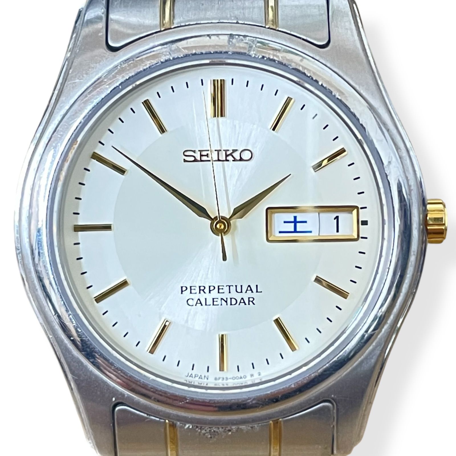 SEIKO パーペチュアルカレンダー クォーツ腕時計 8F33-00A0