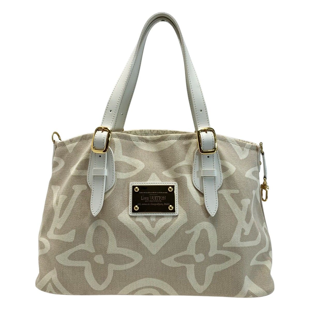 アナスイ ショルダーバッグ トートバッグ エナメル ベージュ系 総柄