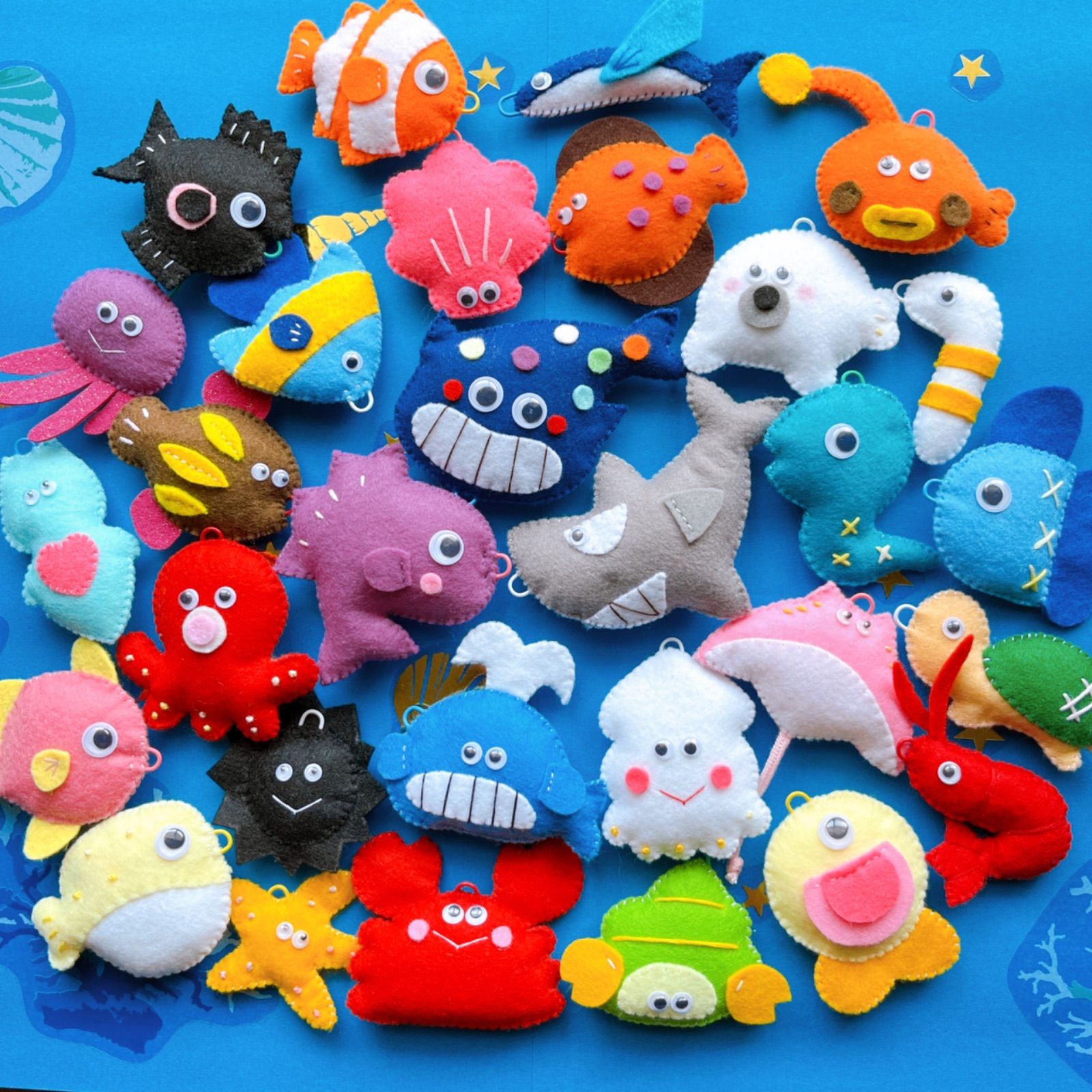 ☆受注製作☆フェルト魚釣り30☆フェルトおもちゃ - メルカリ
