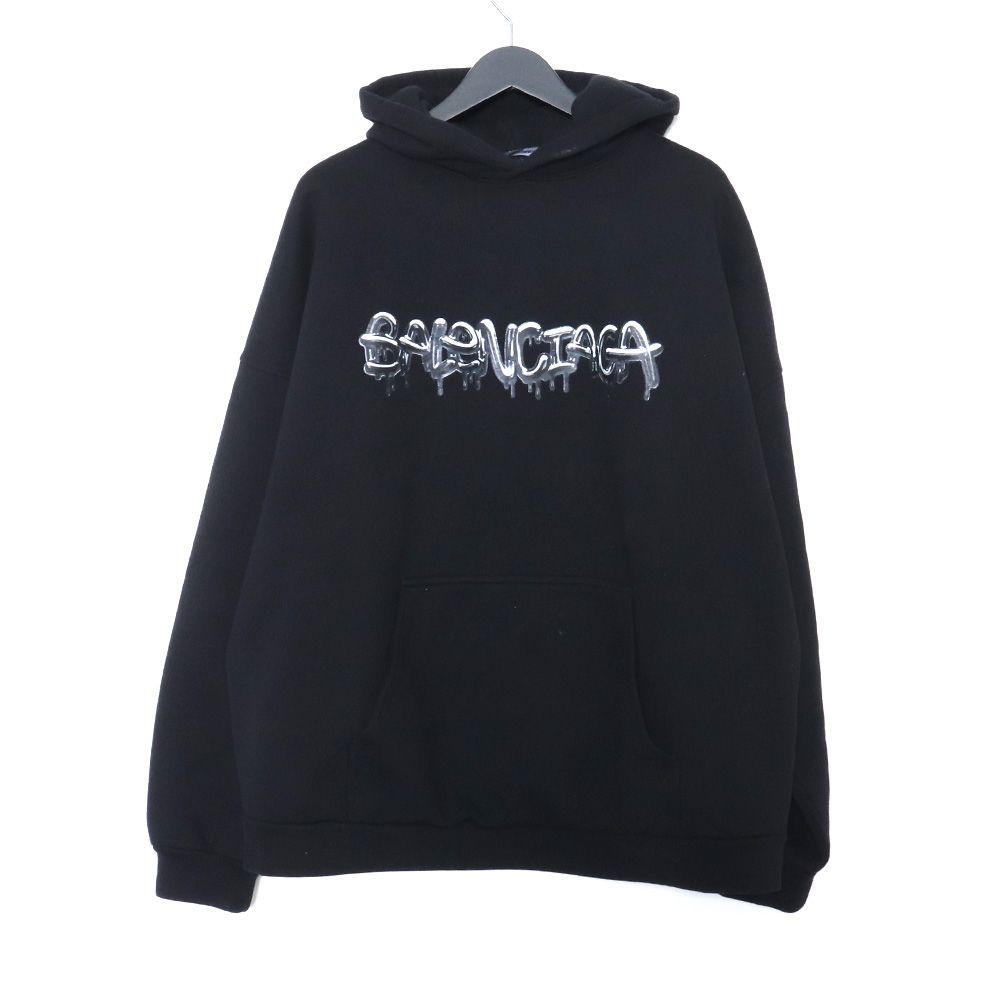 BALENCIAGA ロゴデザインヘビーフリースパーカー 3 - メルカリ