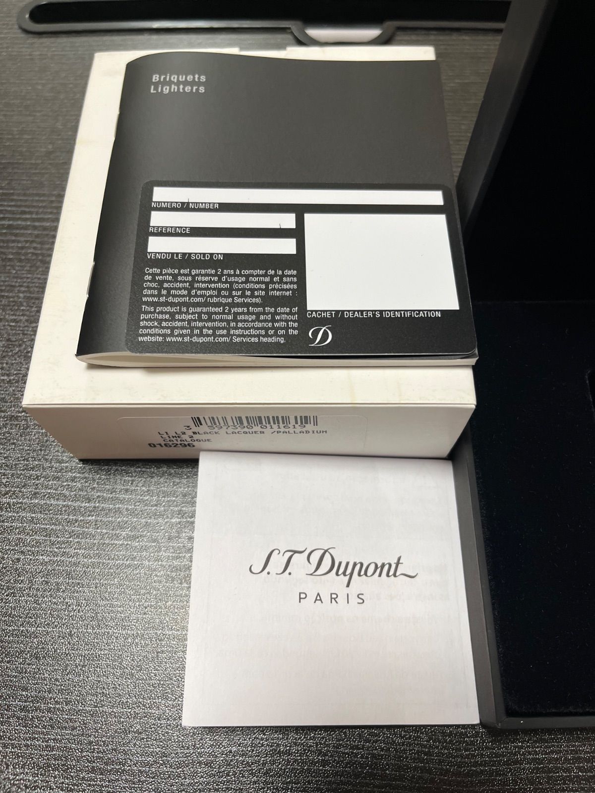 S.T.Dupont デュポン ガスライター LINE2 ライン2 パラディウム 純正黒 