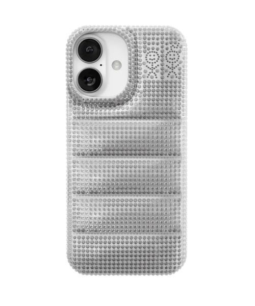 スマホケース THE PUFFER CASE RHINESTONES IN SILVER iPhoneケース スマホケース iPhone17 17