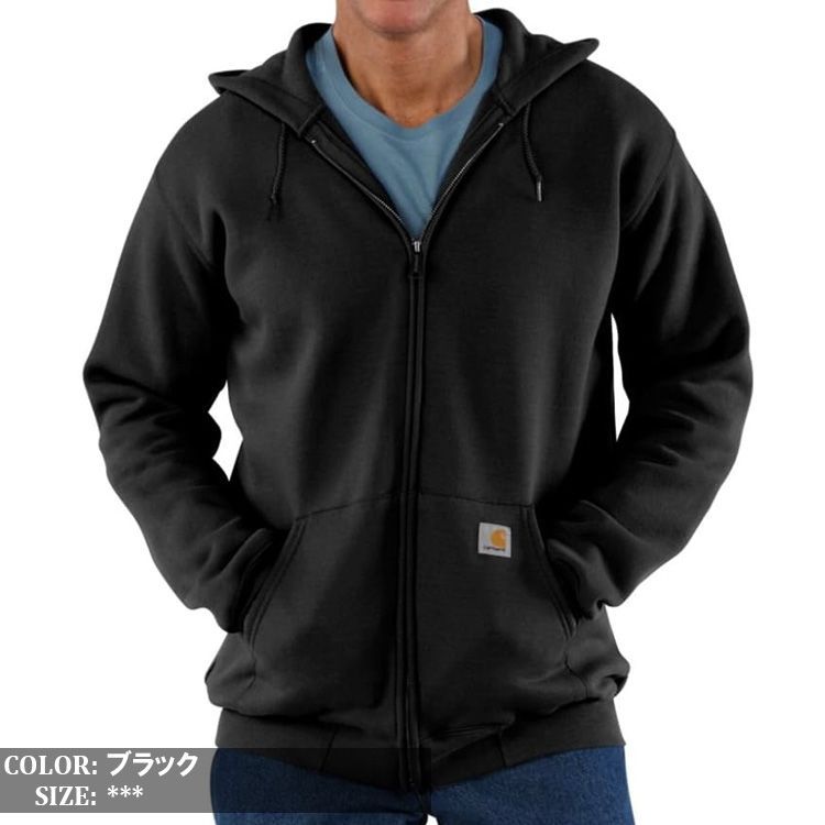 Carhartt ダークグレー フルジップパーカー Carhartt カーハート フルジップパーカー スウェットパーカー メンズXL