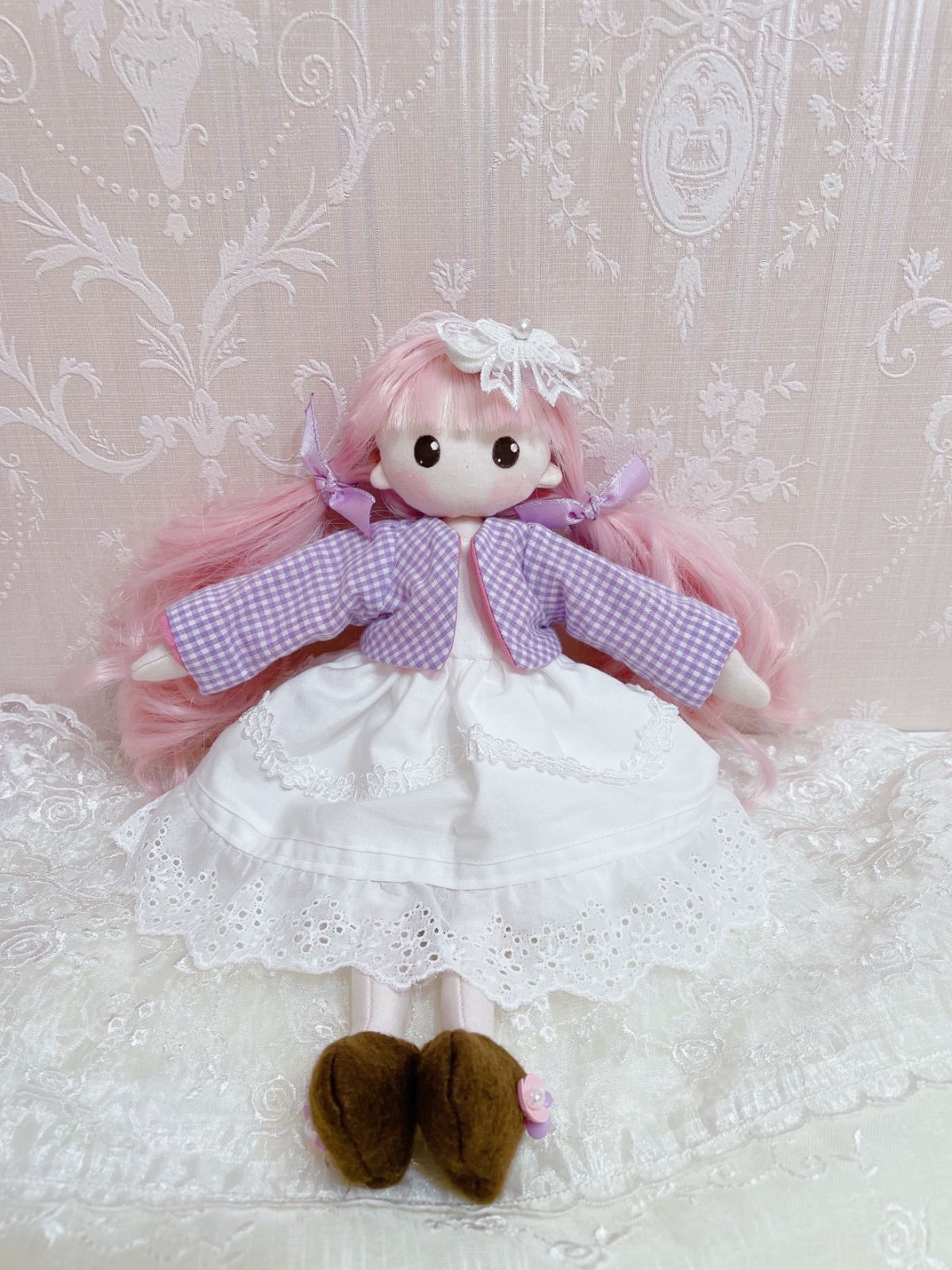 ハンドメイド着せ替え人形　白いカーデ Amazon.co.jp: HIGHAWK人形用 ハンガーラック 2個セット 洋服