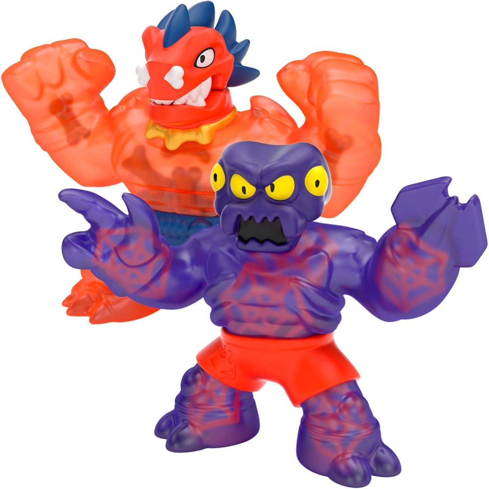 Heroes of Goo Jit Zu Dino Power Versus Pack - アクションフィギュア2体 - 火山ランブル - ブレイザゴン対レッドバック | 限定ヒーロー2体入り | 対象年齢3歳以上 [恐竜パワーブレイザゴン対レッドバック]
