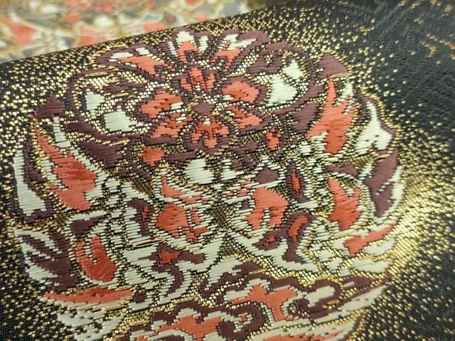平和屋着物□極上 西陣の名門 加納幸謹製 六通柄袋帯 唐織 向かい鳥花