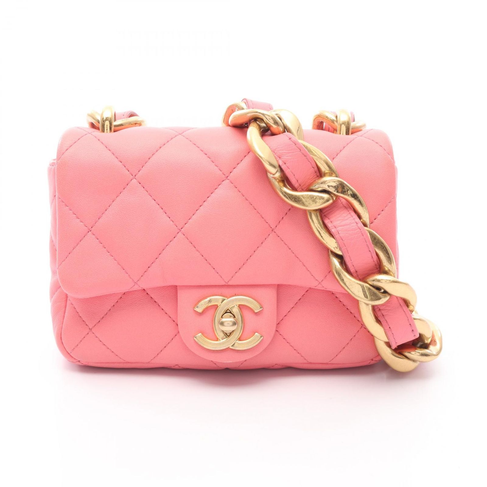 シャネル CHANEL ショルダーバッグ マトラッセ AS3213 ピンク