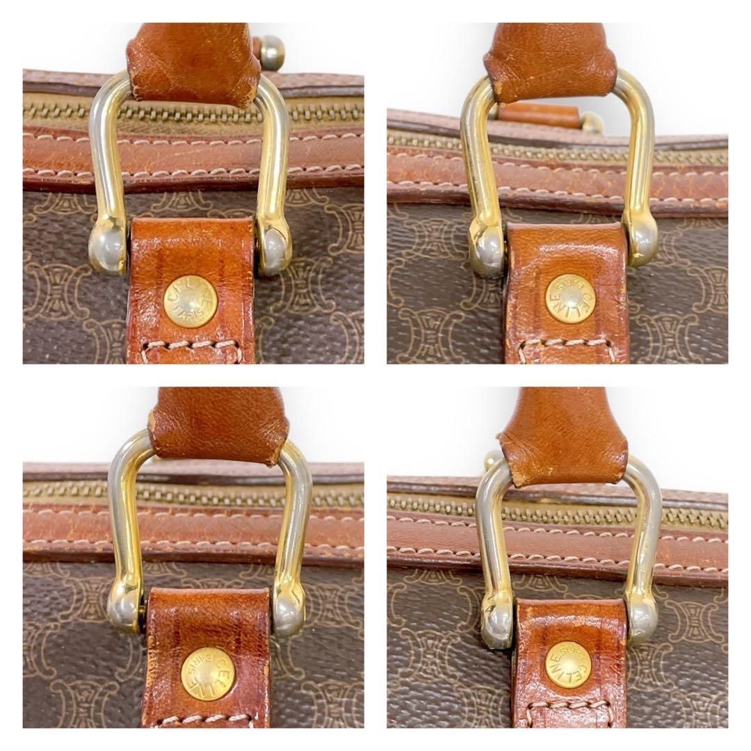 一度のみ使用 激 セリーヌ 2way ミニボストンバッグ マカダム トリオンフ 3951