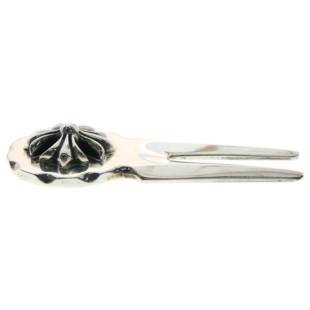 CHROME CHROME HEARTS (クロムハーツ) GREEN FORK ゴルフ用具 グリーンフォーク ホースシュー シルバー HEARTSCH GREEN HATクロムハーツロゴ レザーパッチ