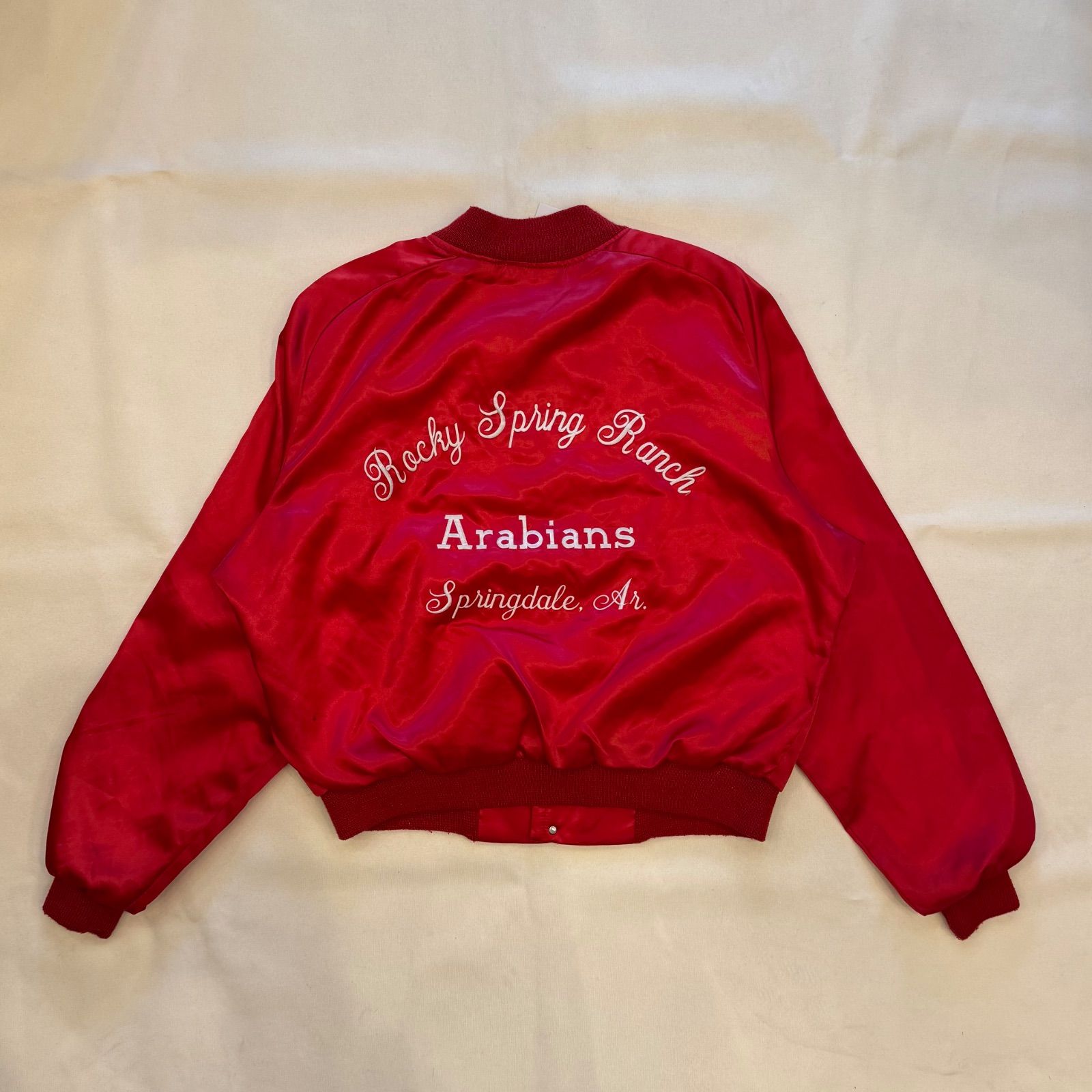 70s westwind ナイロン ジャケット スタジャン 短丈 刺繡 サテン 【J 
