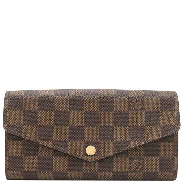 ルイヴィトン LOUIS VUITTON 長財布 ポルトフォイユ サラ ダミエキャンバス ダミエエベヌ ゴールド金具 茶 二つ折り財布 N63209 RFID 箱
