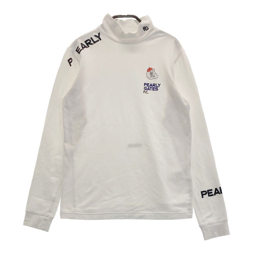 サイズ 0 PEARLY GATES パーリーゲイツ 2025年モデル ハイネック 長袖Tシャツ ホワイト系 240101539994 ゴルフウェア レディース ストスト