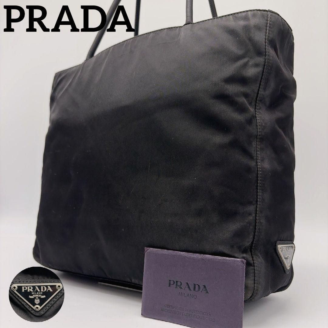 プラダ PRADA ナイロン テスート トートバッグ 三角ロゴ 白タグ