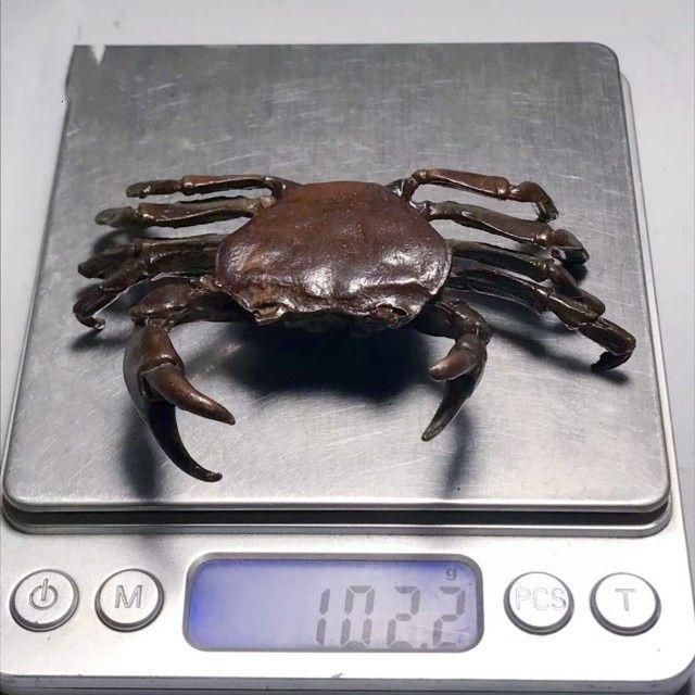 銅製　カニの置物　生花・茶・香道具 銅 細工 茶道具 香道具 蓋置 置物 カニ 銅製 - メルカリ