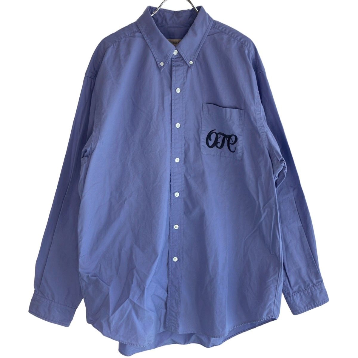 OFFTHECUFF オフザカフ 23SS POCKET EMB シャツ 023-01-019 ブルー L OFFTHECUFF オフザカフ 23SS POCKET EMB シャツ 023-01-019
