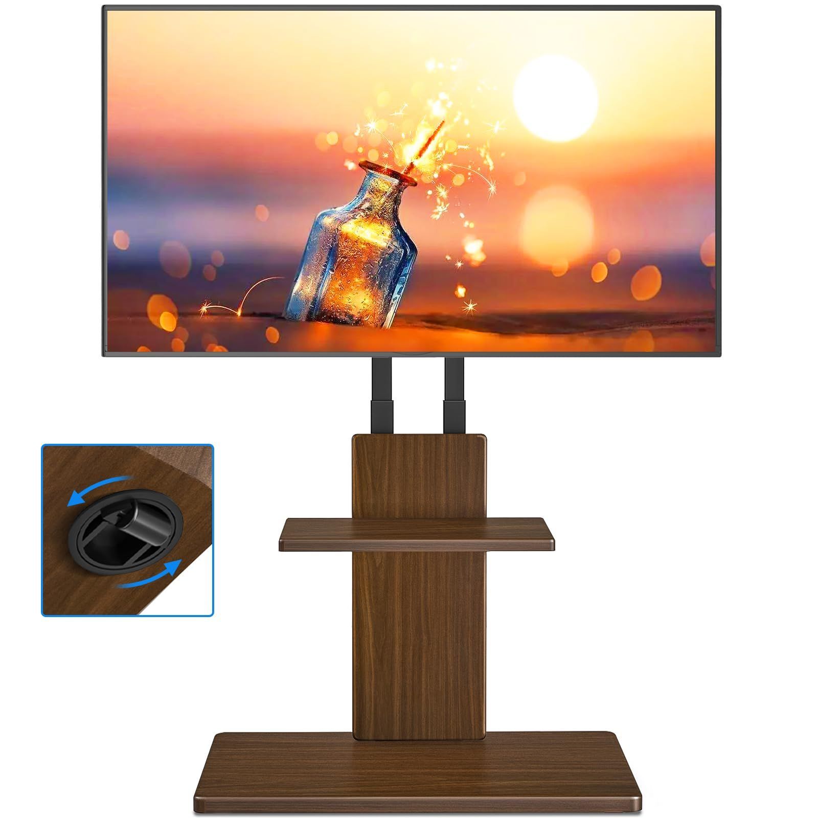 家用 会社用 左右25度首振り 高さ調節 VESA100*100~400*400 耐荷重45kg stand tv テレビ台 壁寄せ 木目調 ロータイプ テレビスタンド テレビスタンド 32~70インチ対応 tvスタンド 隠しキャスター付き Rfiver