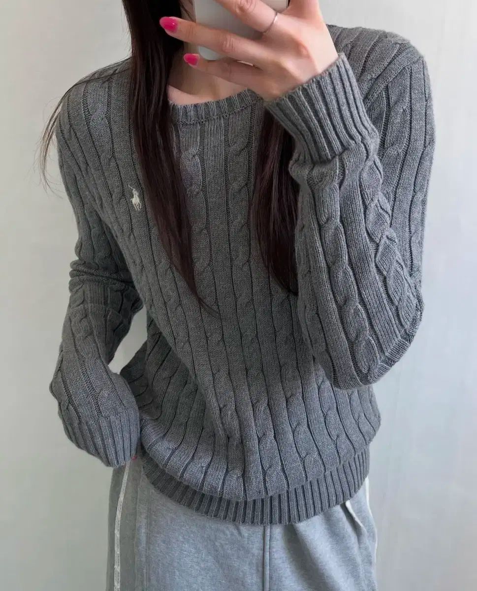 Polo by RalphLauren ポロ グレー ケーブル ニット