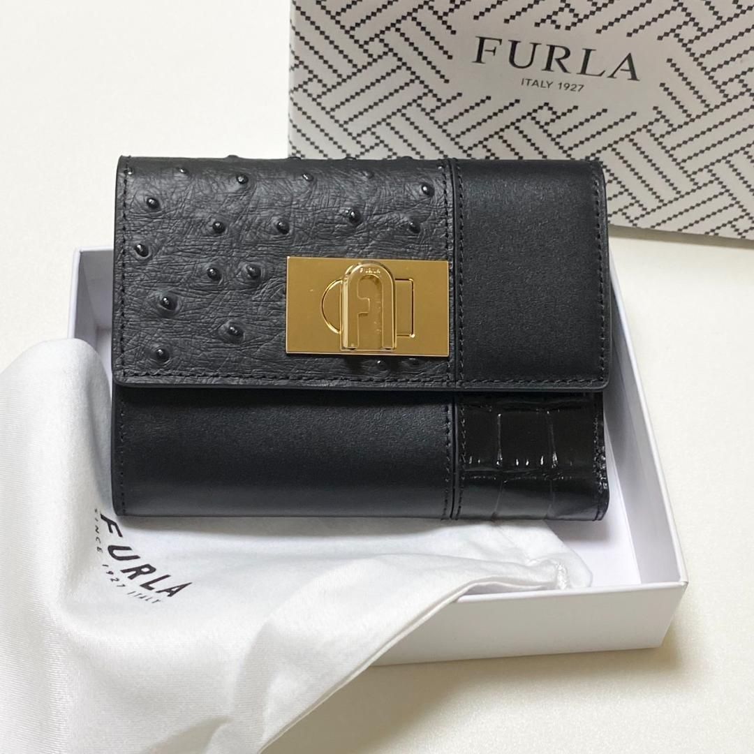 ⭐️FURLA フルラ オシャレ 三つ折り財布 ブラック 新品・未使用