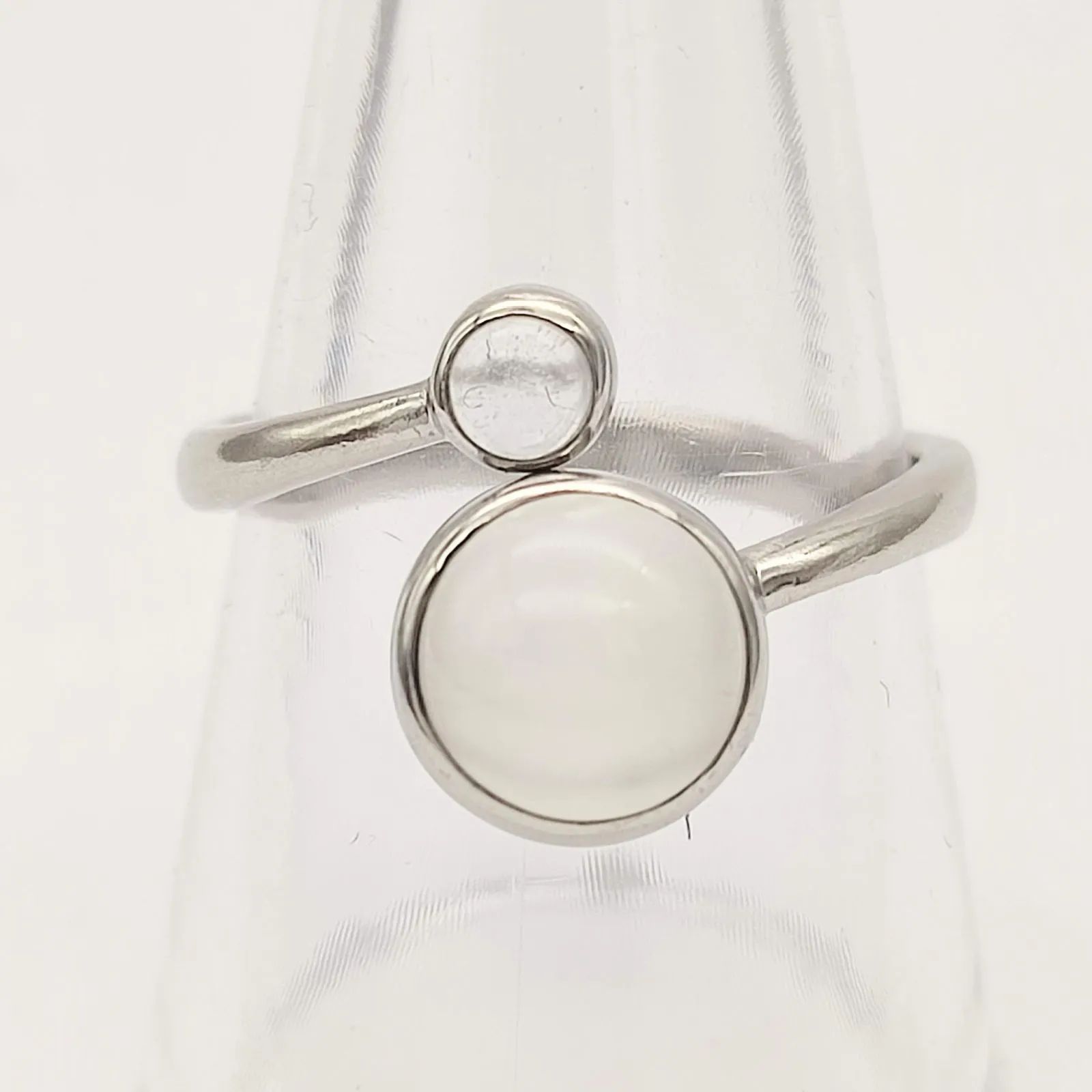 Jouete ジュエッテ ムーンストーンフォークリング SILVER シルバー925 17号