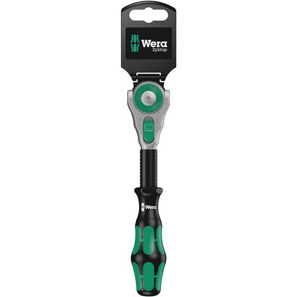 WERA ヴェラ 差込3|8DR Zyklopラチェットハンドル 72ギア 全長199mm 073261 工具 ツール DIY 作業工具 道具