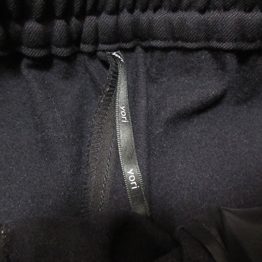 【2022AW】yori 裏起毛カラーパンツ36 美品 22AW yori ヨリ ソフト裏起毛カラーパンツ ドロー