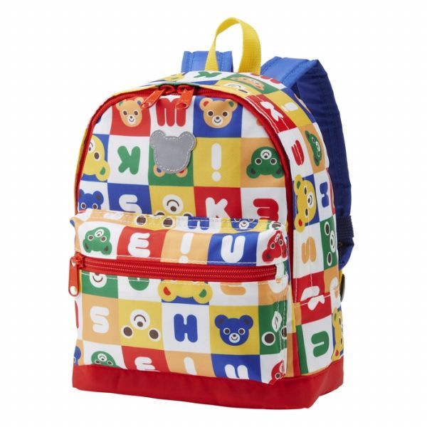 ミキハウス mikihouse パズルブロック リュック 総柄 ロゴ チェスト