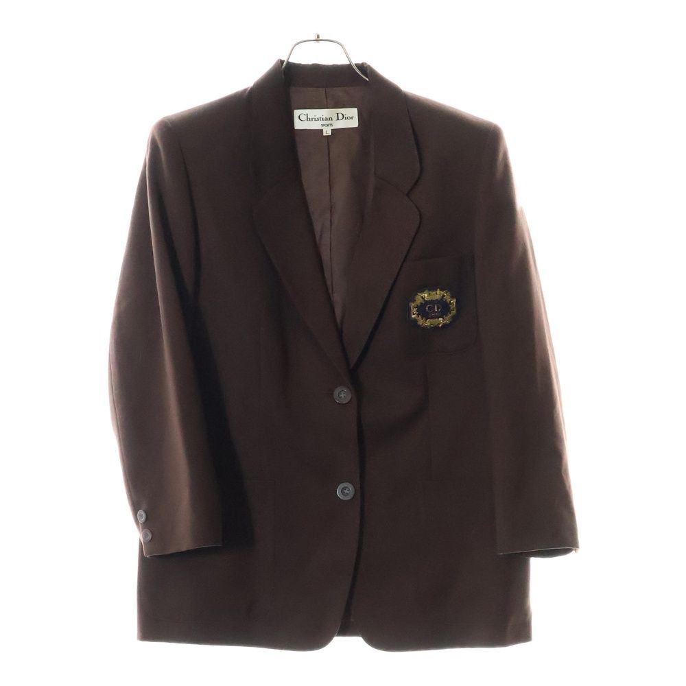 ★メタルボタン★クリスチャンディオール ダブルテーラードジャケット ロゴ 美品 Christian Dior クリスチャンディオール ブレザー 紺ブレ