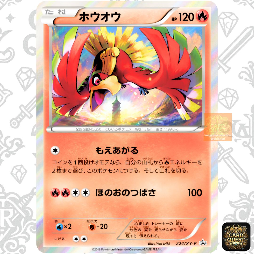 ☆フォローで5％OFF！【状態B】ホウオウ プロモ 224/XY-P｜スペシャル
