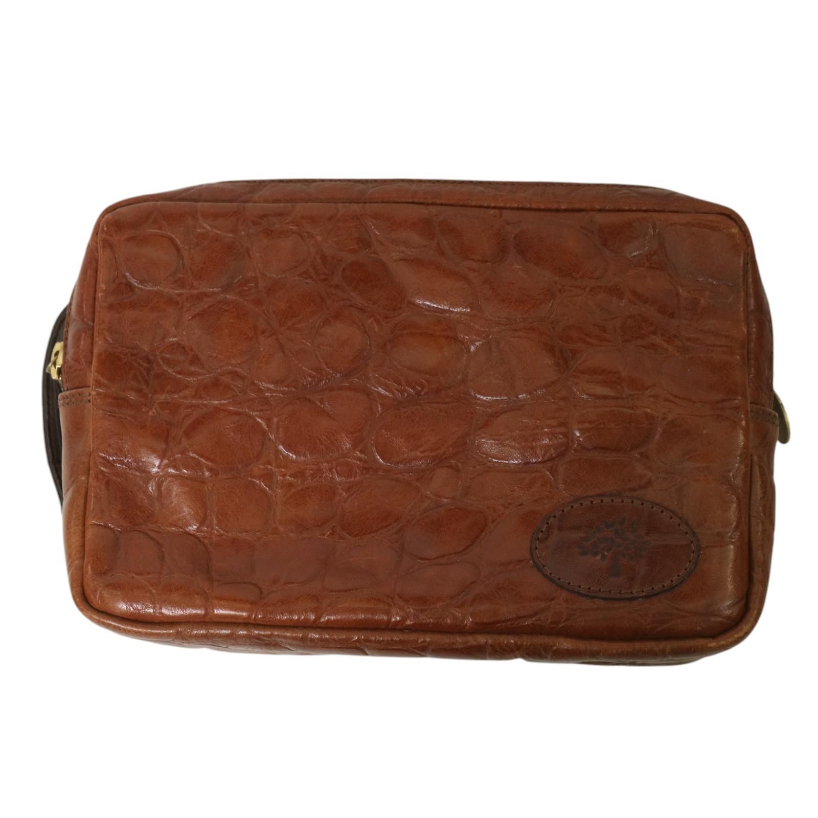 MULBERRY マルベリー 型押し レザー クラッチバッグ セカンドバッグ　【2412】