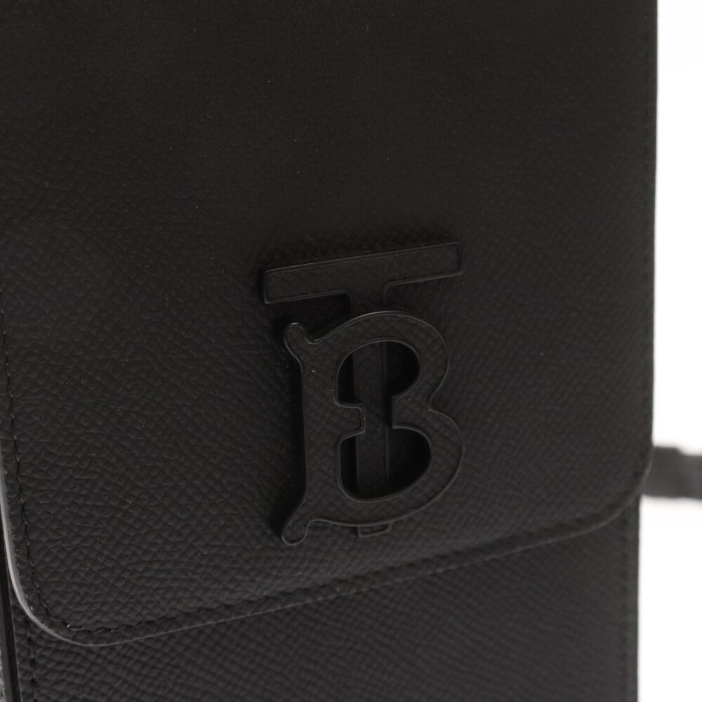 バーバリー　TB ショルダーバッグ バーバリー TB レザー チェーンショルダーバッグ シルバー