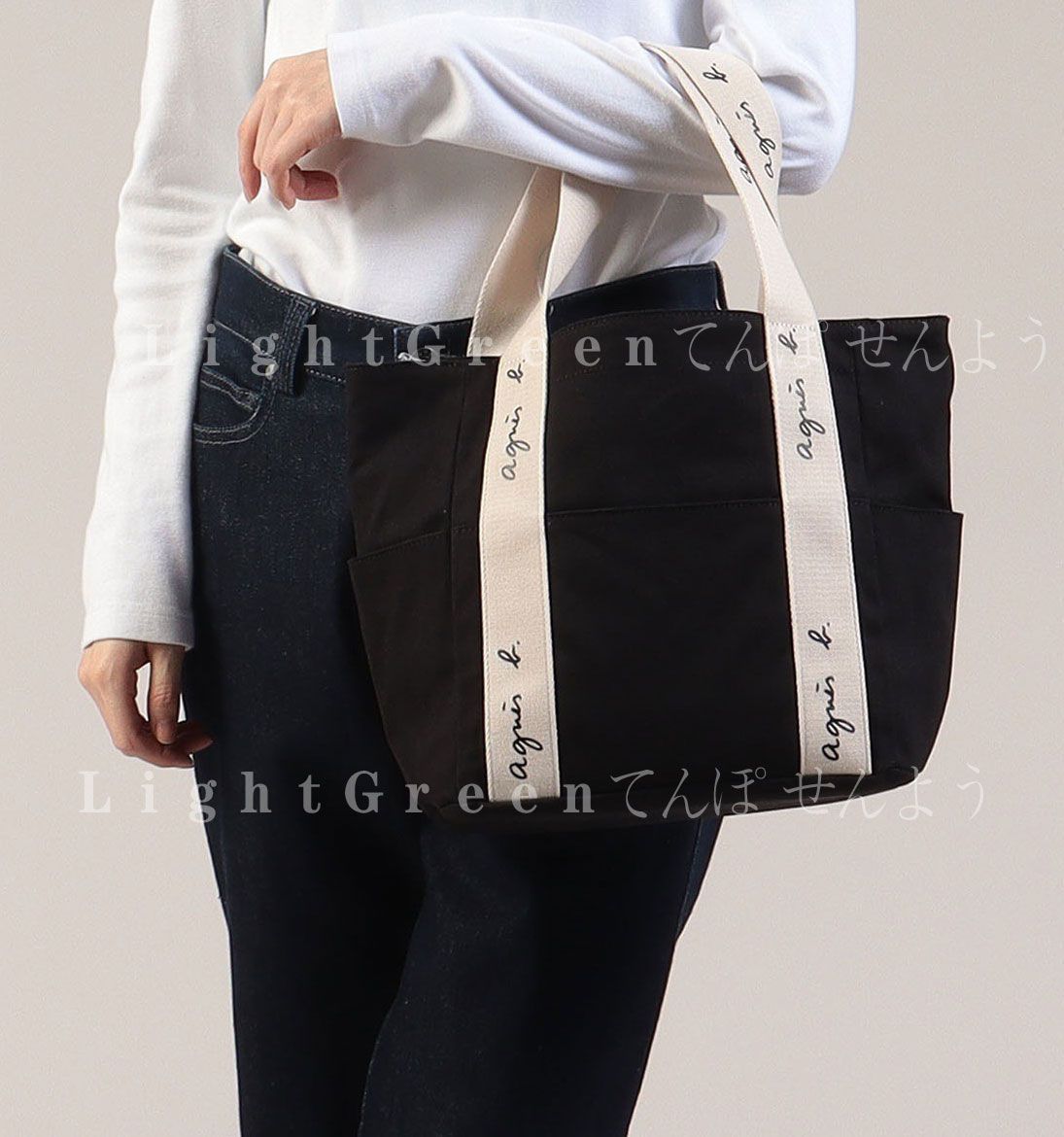 【アニエスベー/美品】トートバッグ【ビジネスバッグ/ブラック/大容量/トート】 agnès b.アニエスベートートバック S ブラック大容量 レディース