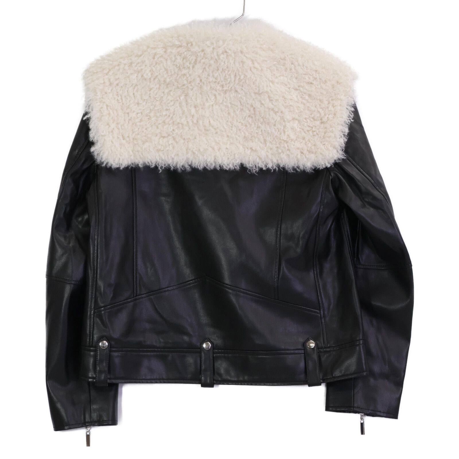 UNITED ARROWS ユナイテッドアローズ ﾌﾞﾗｯｸ ﾌｧｰ付き ﾀﾞﾌﾞﾙﾗｲﾀﾞｰｽｼﾞｬｹｯﾄ  