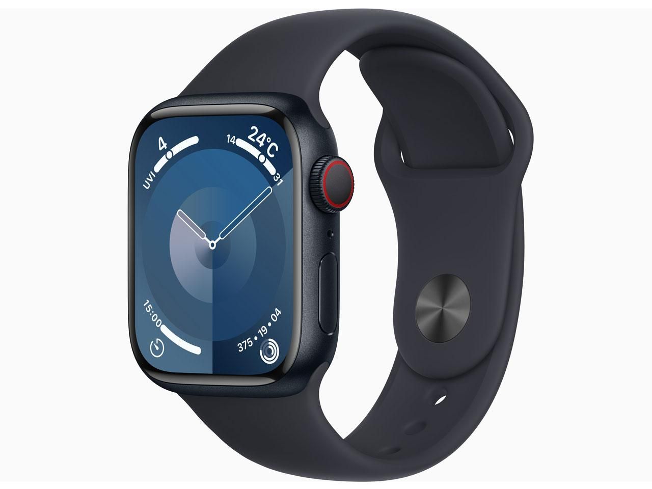 4営業日で発送 アップル APPLE Apple Watch Series 9 GPS Cellularモデル 41mm MRHR3J A ミッドナイトスポーツバンド S M